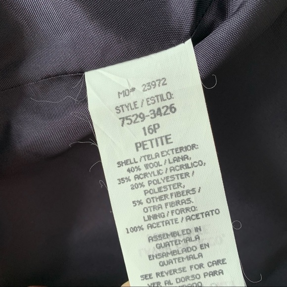 Vintage Sag Harbor Wool Blazer size 16 classic patterned - Picture 7 of 7